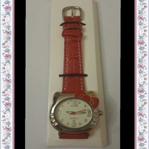 Sanrio Red Hello Kitty Face shaped Wrist Watch